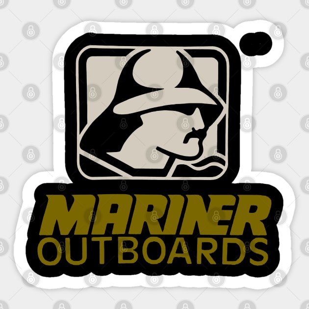 Mariner Outboard Motors Sticker by Midcenturydave